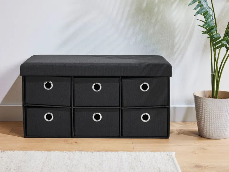 Livarno home Lavica s úložným priestorom (čierna) (100360471)