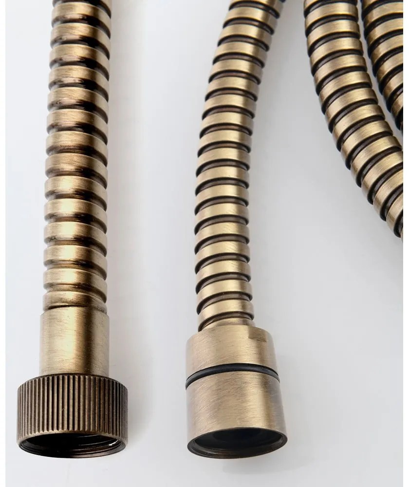 Mosadzná sprchová hadica v bronzovej farbe Powerflex – Sapho