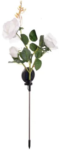 Solárna záhradná LED lampa Gardlov v podobe ruže - 3 kvety