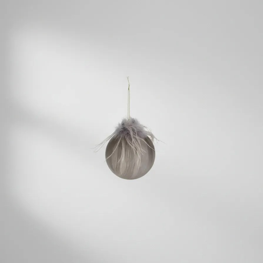 Ozdobná závesná banka Kabo II 10 cm s pierkom