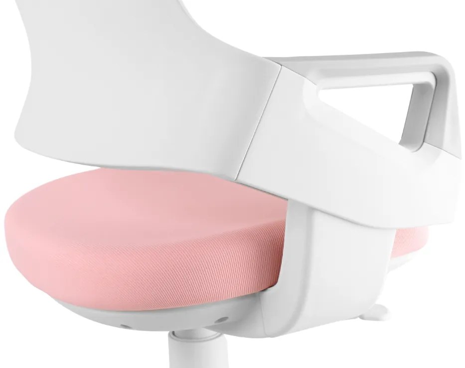 Detská rastúca stolička Neoseat KIDDY FIVE — látka, prateľný poťah, ružová