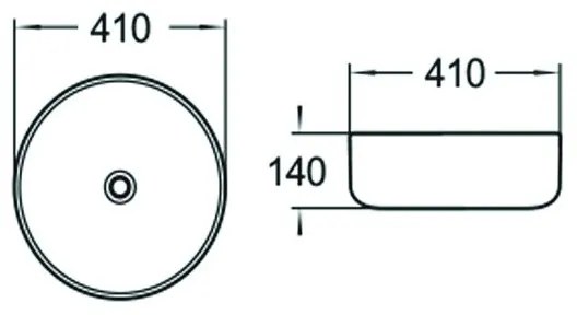 Mexen Tina umývadlo, 41x41 cm, biela, 21144100