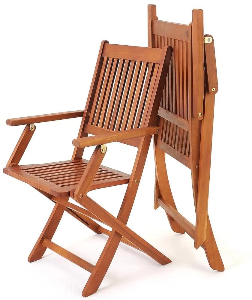 Casaria Záhradná stolička z akáciového dreva, 2ks