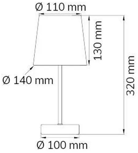Wofi 832401060000 - Stolná lampa CESENA 1xE14/42W/230V biela