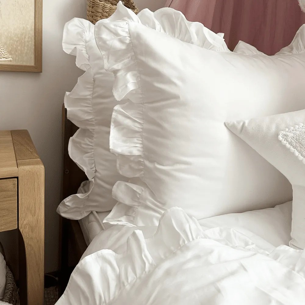Posteľná bielizeň s volánom – biela Margaret od 140x200 cm 140x200 cm