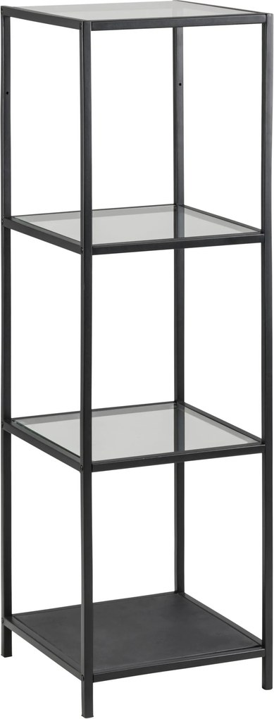 XXXLutz REGÁL, čierna, oceľ, 37/119,5/35 cm - Online Only drobný nábytok - 001749018605