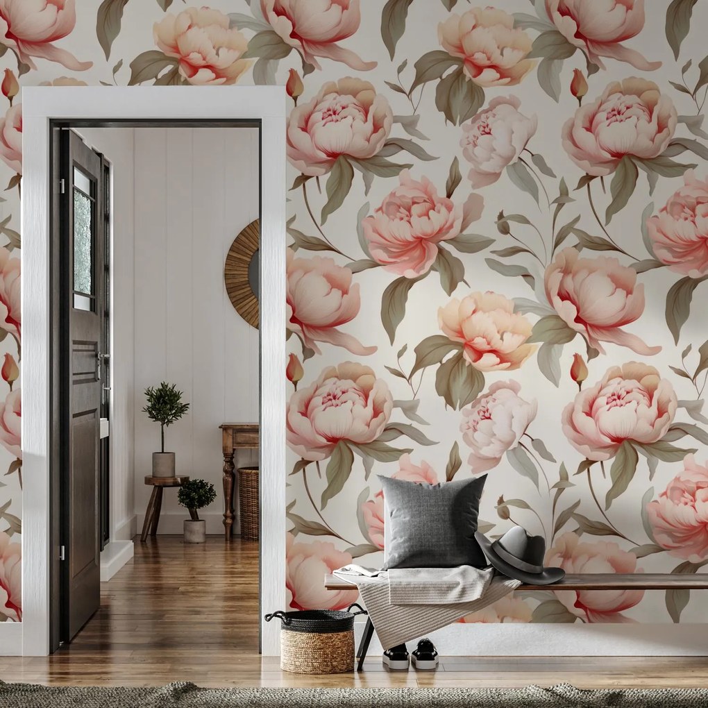 Fototapeta – Ružové pivonky III. (147x102 cm)