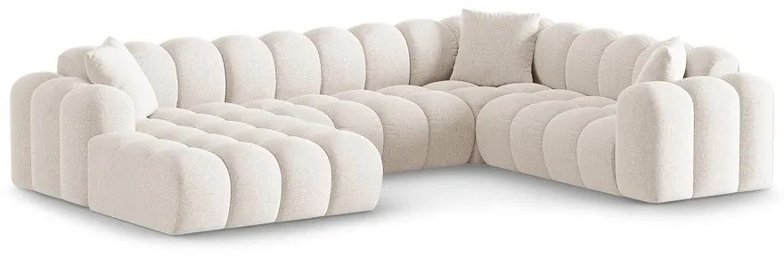 Krémová ženilková rohová pohovka (pravý roh/do tvaru "U") Treno – Cosmopolitan Design