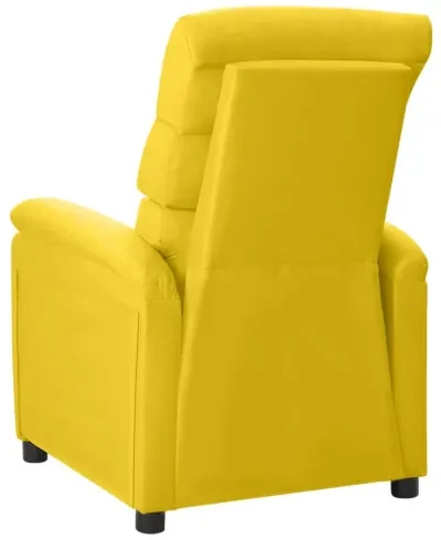 vidaXL Sklápacie kreslo horčicovožlté látkové-