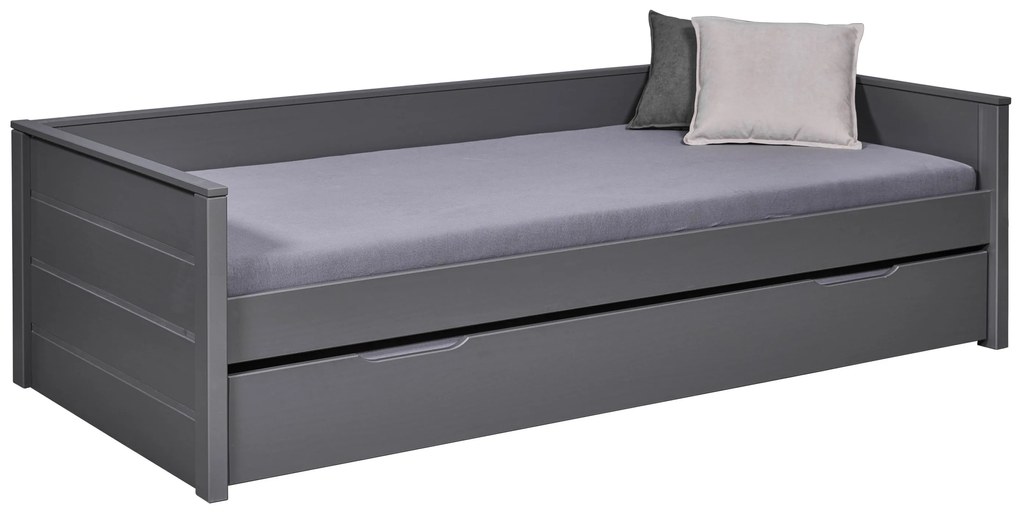 Inter Link Detská výsuvná posteľ Dream the Future, 90 x 200 cm (sivá)  (100394227)