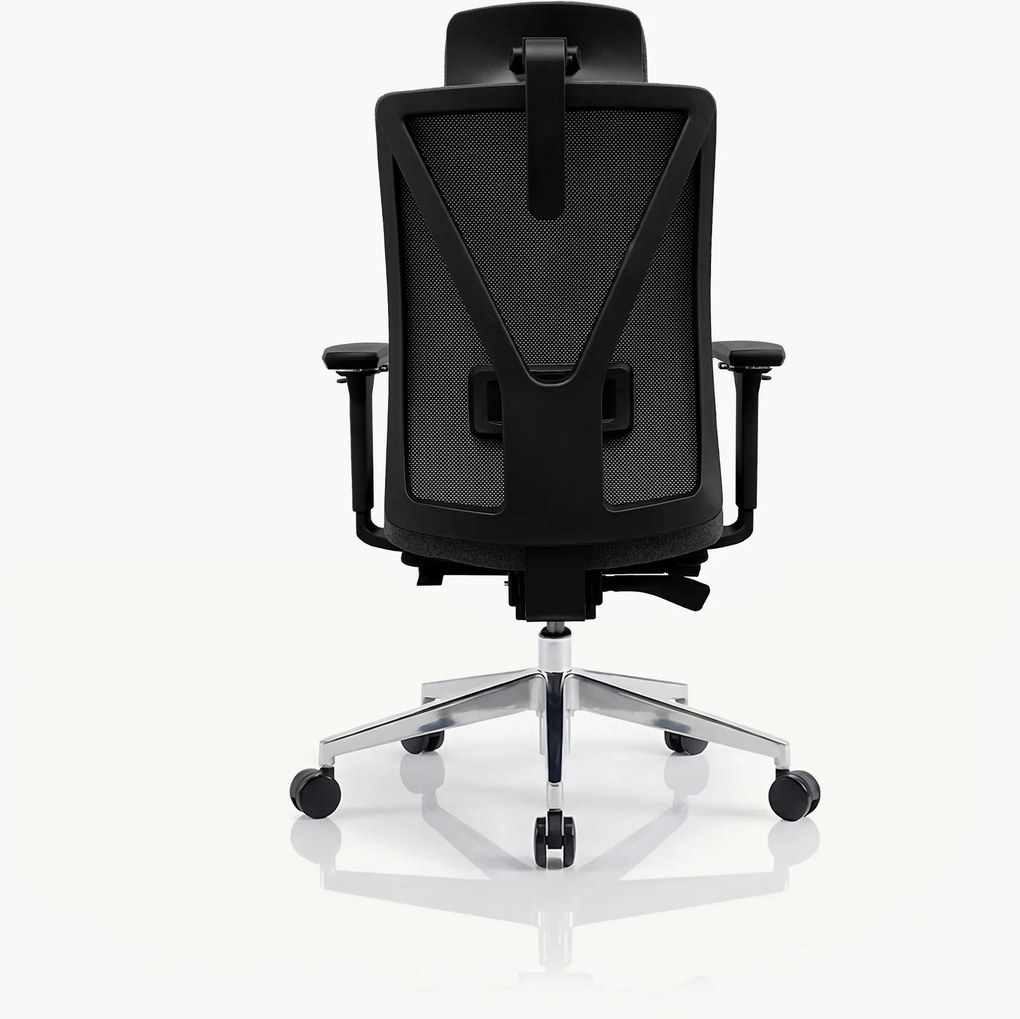 Ergonomická otočná kancelárska stolička, čierna: VECTOR