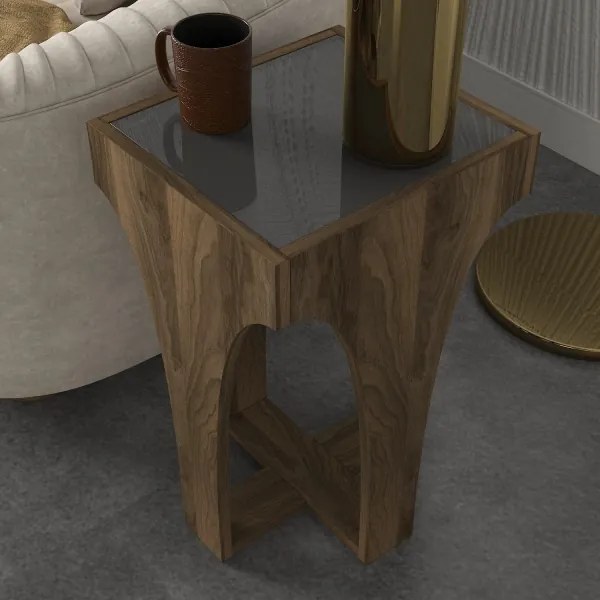 Odkladací stolík LITUS 58x37 cm hnedá