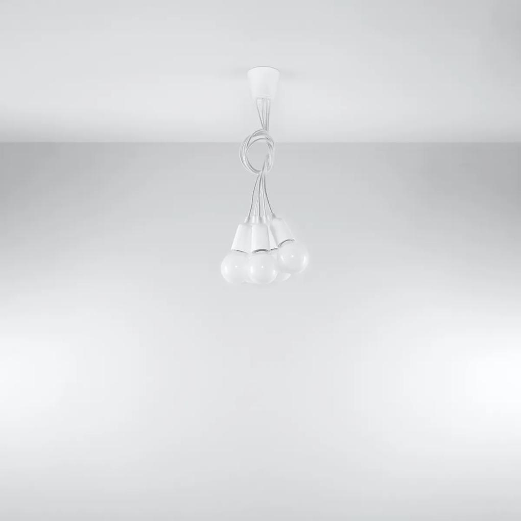 Sollux Lighting Závesné svietidlo DIEGO 5 biele