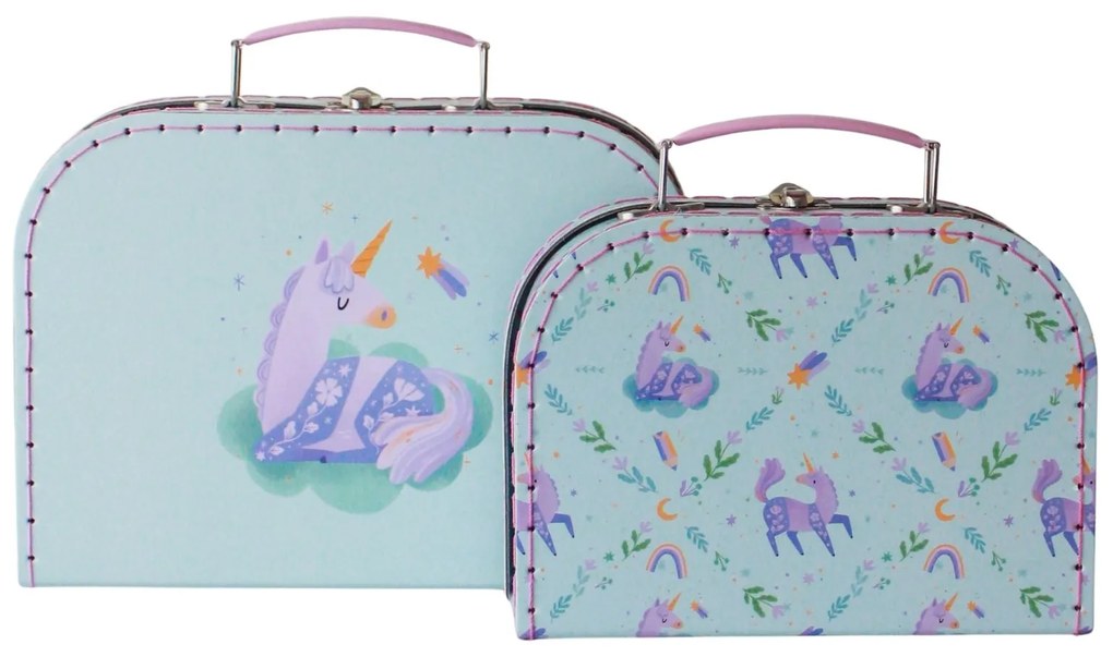 Bella Rose Detský kufrík Jednorožec – set 2 ks