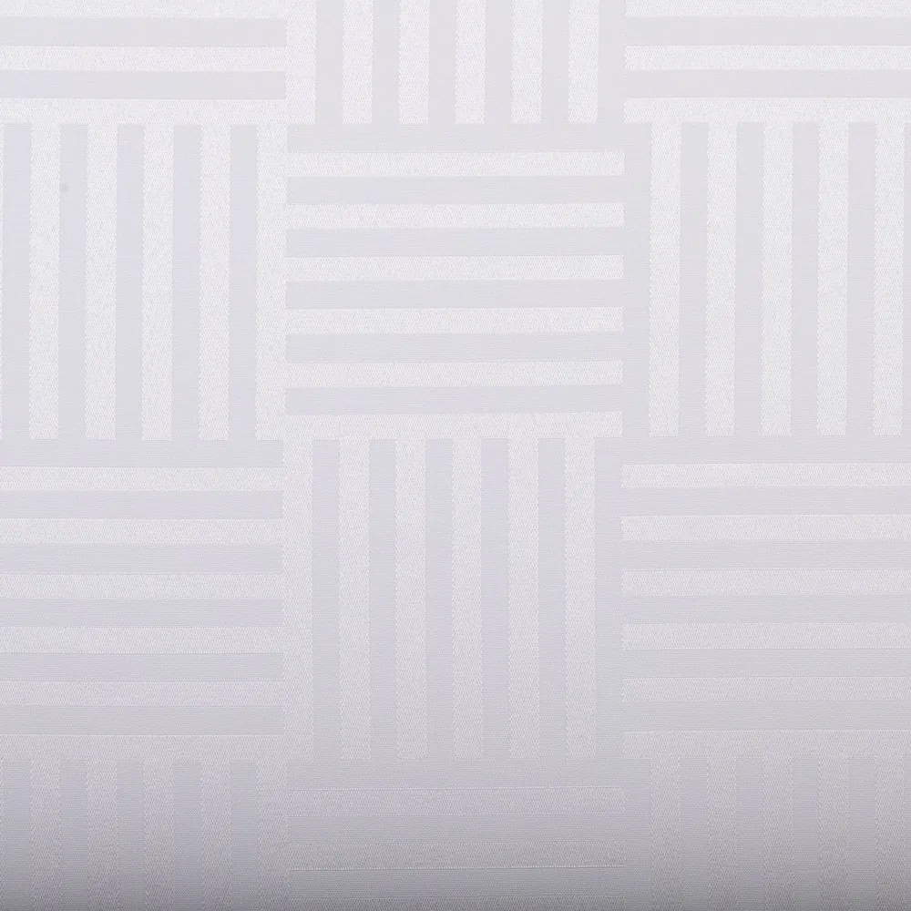 Biante Dekoračný záves Monako PM-124 Pruhovaná šachovnica biela - šírka 140 cm 140x160 cm