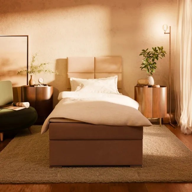 Čalúnená posteľ CALVI 90×200 cm béžová