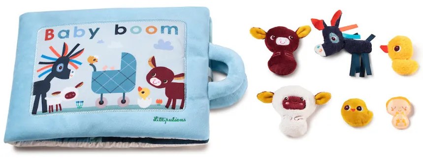 Lilliputiens - textilná didaktická knižka - Baby Boom