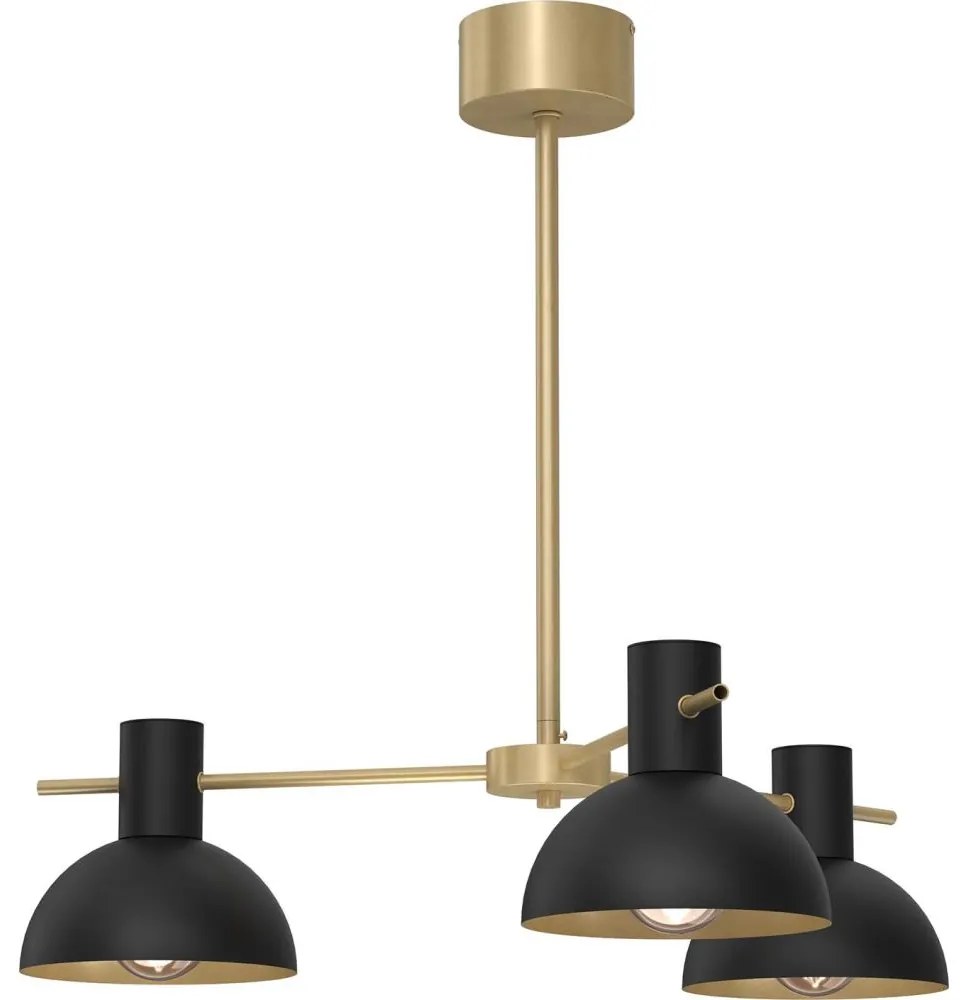 Luster na tyči ESTATE MINI 3xE27/15W/230V čierna