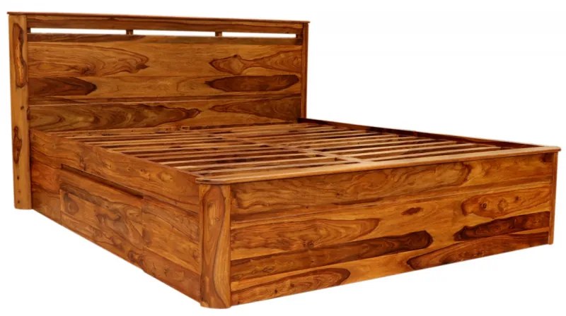 Posteľ Tina s úložným priestorom 180x200 indický masív palisander Only stain