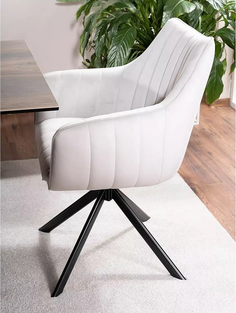 SI Azalia Velvet stolička svetlo šedá