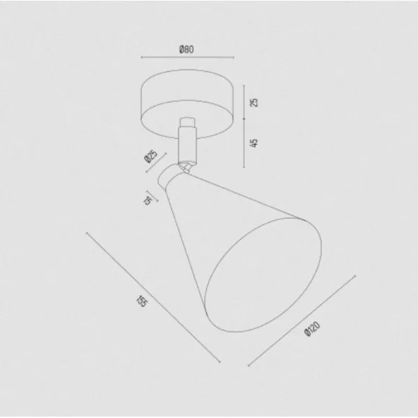 Argon 8255 - Bodové svietidlo LUCINDA 1xE14/7W/230V zlatá