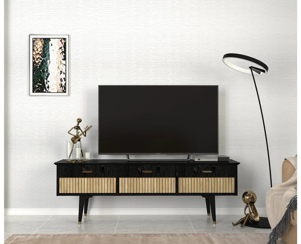 TV stolík/skrinka Boleo TV (čierna). Akcia -18%. Vlastná spoľahlivá doprava až k Vám domov. 1108183