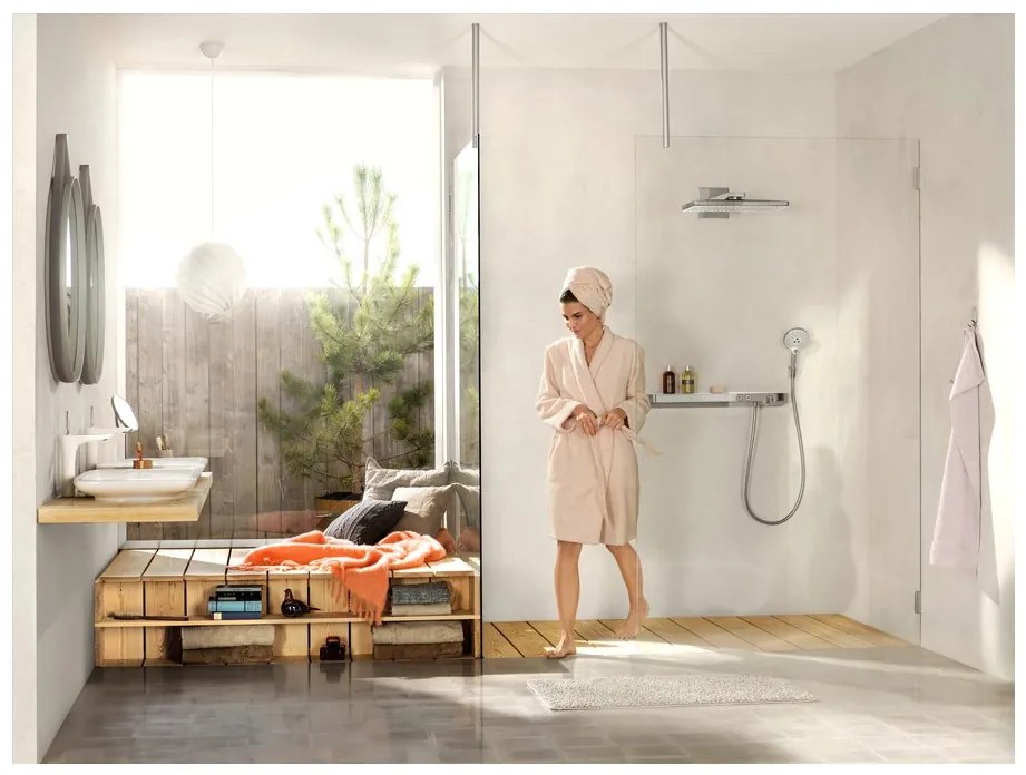 Hansgrohe ShowerTablet Select - Termostatická sprchová batéria 700, biela/chróm 13184400