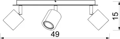 Bodové svietidlo DEMIA 3xGU10/8W/230V béžové