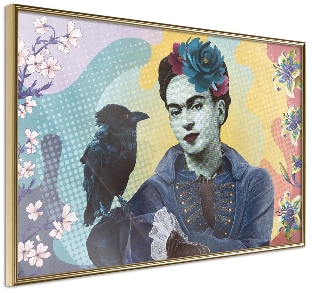 Artgeist Plagát - Totemic Frida [Poster] Veľkosť: 30x20, Verzia: Čierny rám s passe-partout