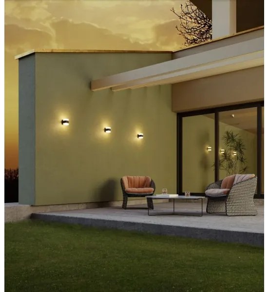 Redo 90492 - LED Vonkajšie nástenné svietidlo TOK LED/14,8W/230V IP44 antracit