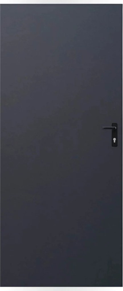 Plechové interiérové dvere 80 x 197 cm, ľavé, antracit
