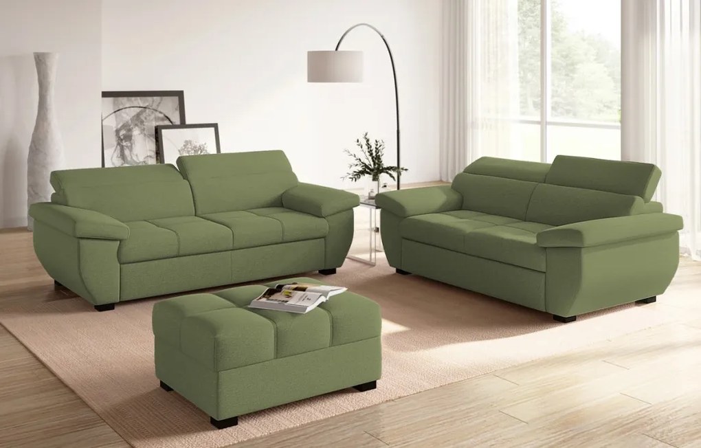 Trojsedák Speedway, olivovo zelená látka