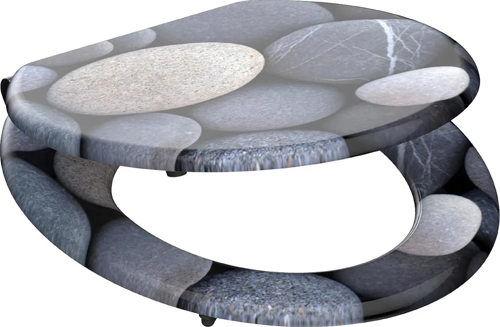 Eisl Sanitär WC sedadlo MDF Soft Close Grey Stones 80130