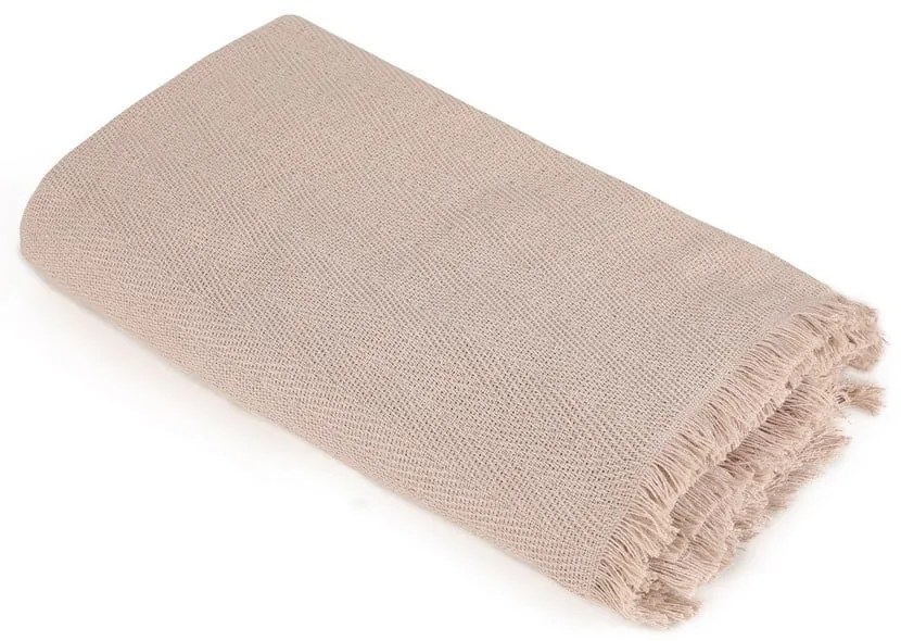 Hnedý pléd z recyklovanej bavlny 170x205 cm Merlin – Mijolnir