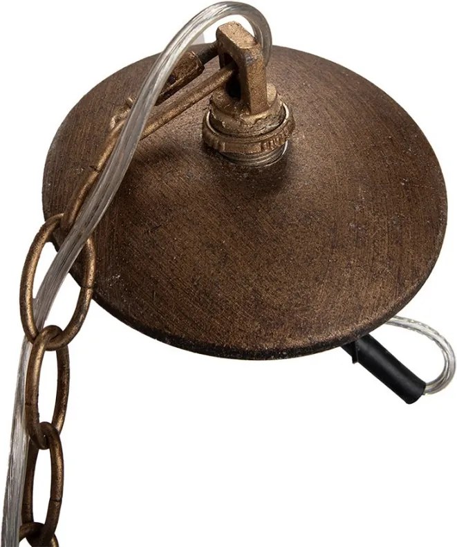 Zlaté antik kovové stropné svetlo Agnès - Ø 20*22 cm