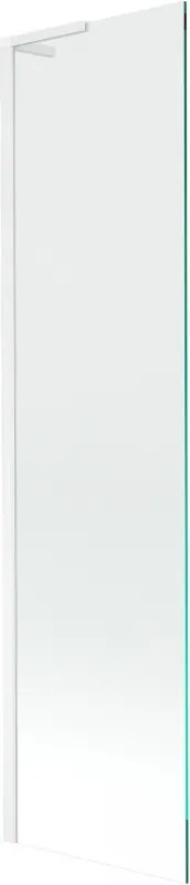 Mexen Next L, 1-krídlová vaňová zástena 50 x 150 cm, 6mm číre sklo, biely profil, 895-050-000-03-00-20