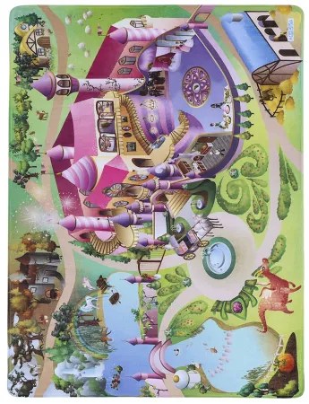 Koberce Breno Kusový koberec Ultra Soft Zámek, viacfarebná,130 x 180 cm