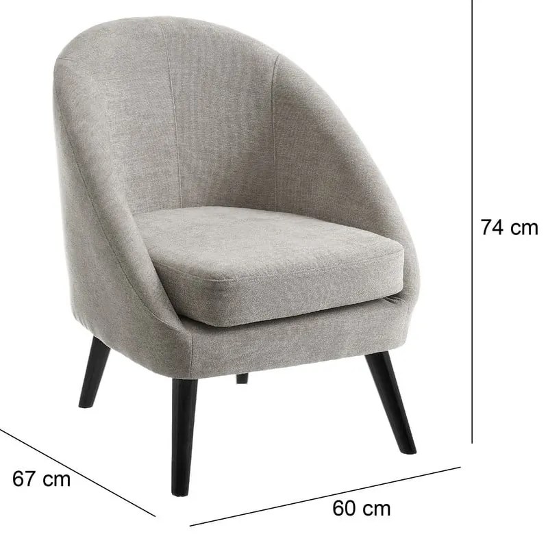 Svetlosivé kreslo Cover – Casa Selección