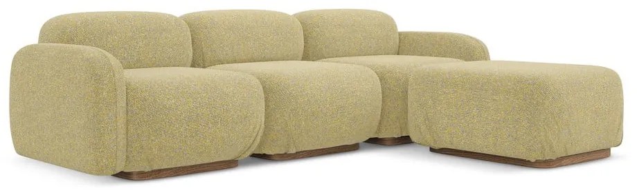 Žltá modulárna rohová pohovka (variabilná) Ailani – Makamii