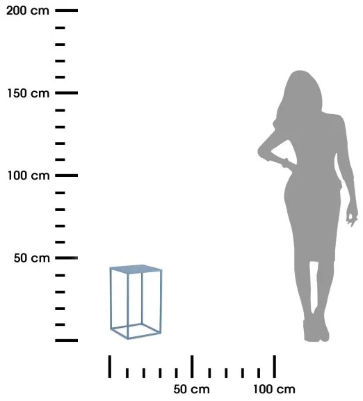 Stojan na kvety 40x24 cm modrá
