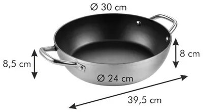 TESCOMA panvica hlboká GrandCHEF o 30 cm, 2 úchyty