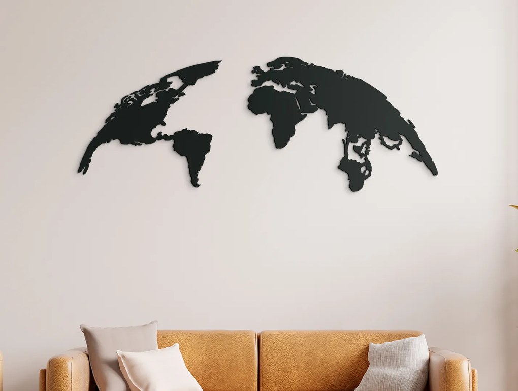 drevko Minimalistická nálepka na stenu Zem Rozmer obrazu: 26,5 x 68,5 cm, Farba dekorácie: Čierna