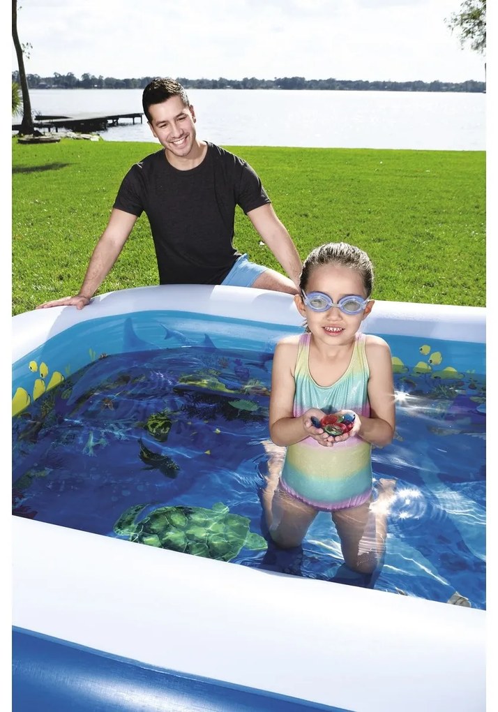Bestway Nafukovací bazén 3D morský svet, 262 x 175 x 51 cm