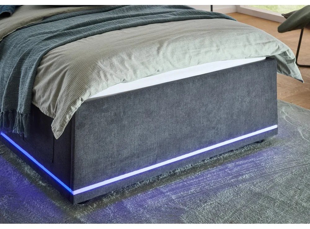 Tmavosivá čalúnená detská posteľ bez roštu 90x200 cm Circle – Meise Möbel