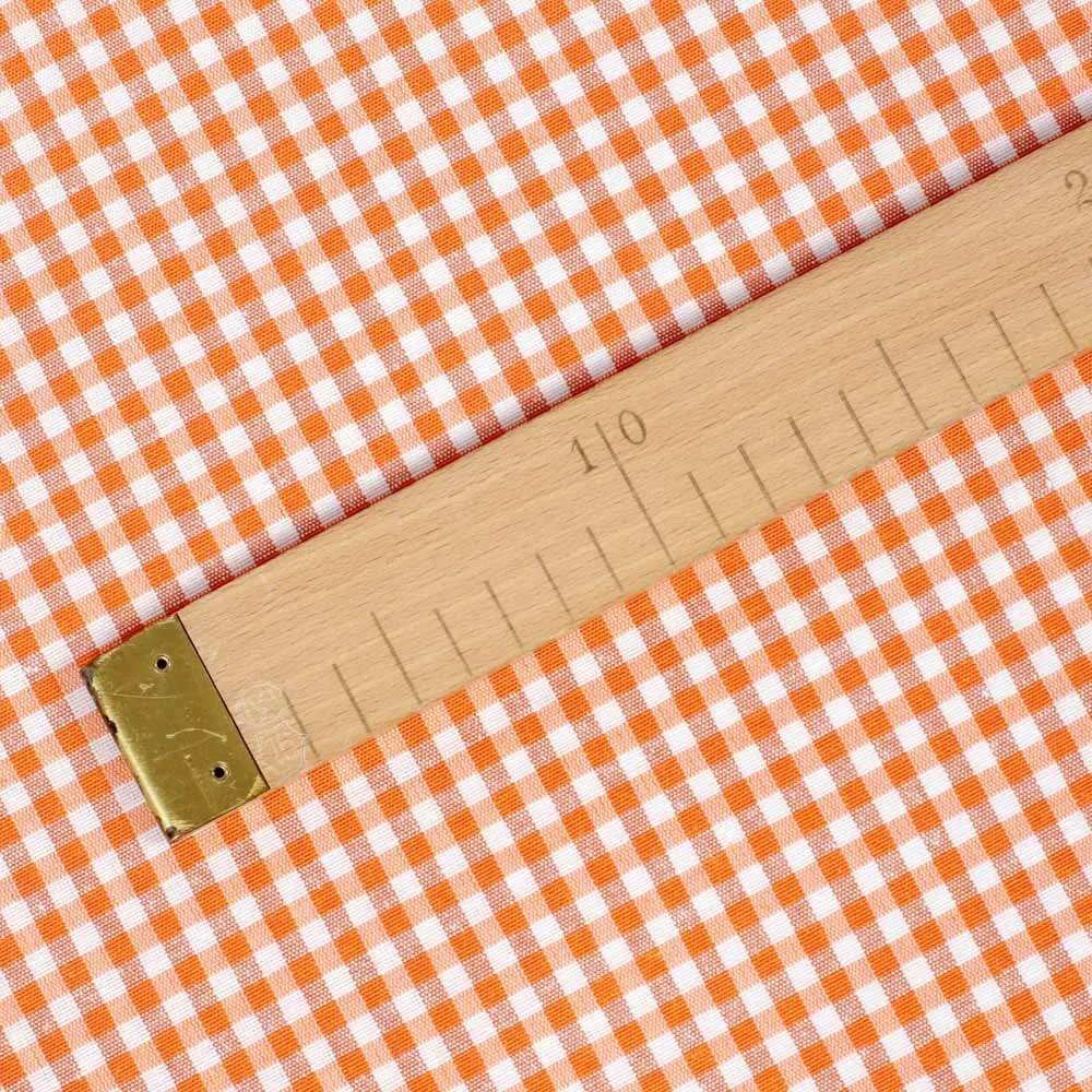Biante Dekoračná obliečka na vankúš s lemom Rebeka RE-006 Oranžovo-biela kocka malá 40 x 60 cm