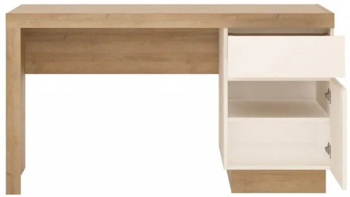 Písací stôl EXT GRABO LYOB01 dub riviera oak/biely lesk