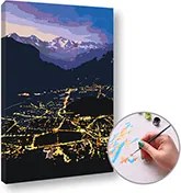 Maľovanie podľa čísel NOČNÉ MESTO – nízka náročnosť