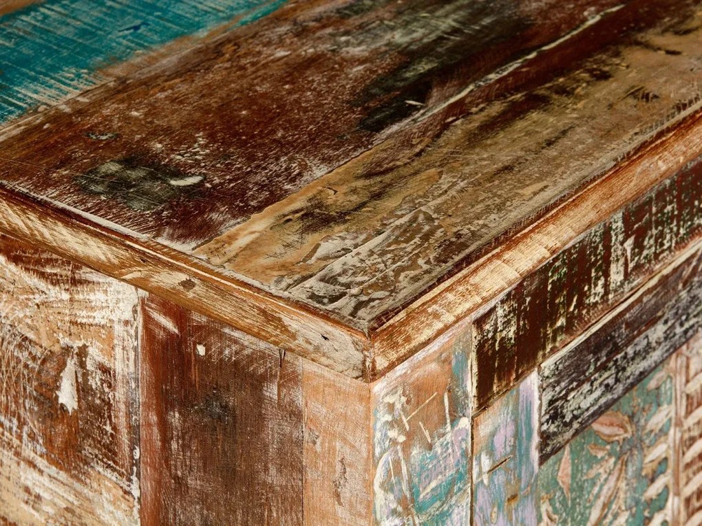 furniture-nabytek.cz - 5-dielna sada kúpeľňového nábytku Blue Lagoon z masívneho manga, lakovaná, farebná