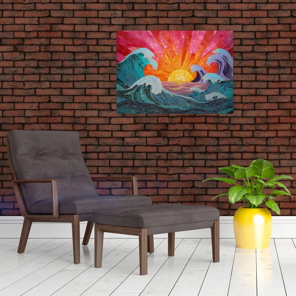 Obraz - Mozaika vĺn (70x50 cm)