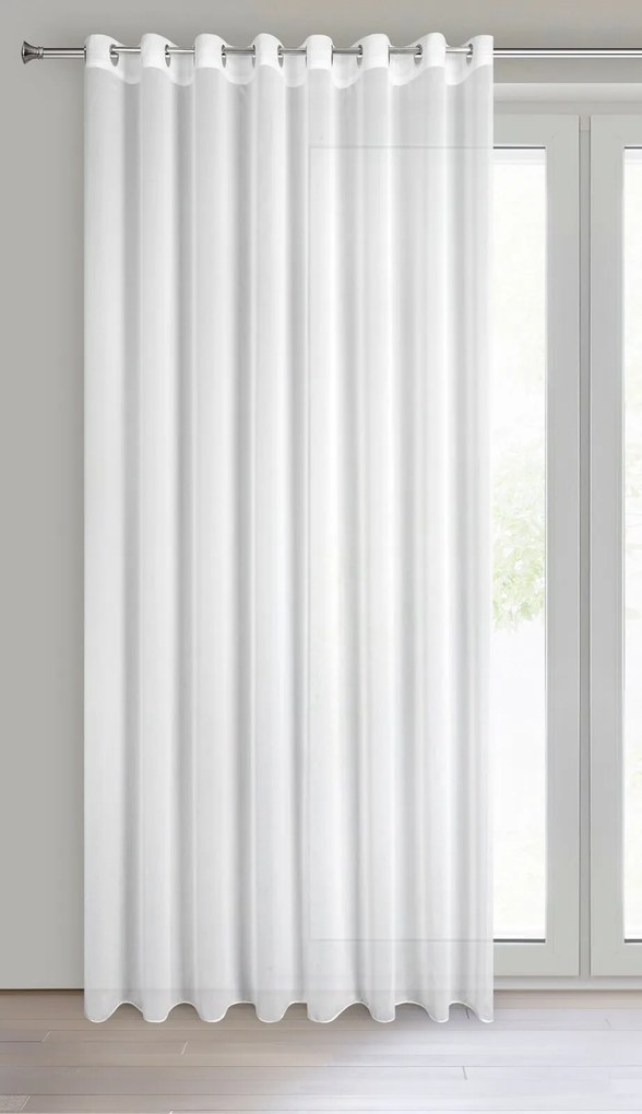 ZÁCLONA NA KRÚŽKOCH TIRSA 300X250 CM BIELA